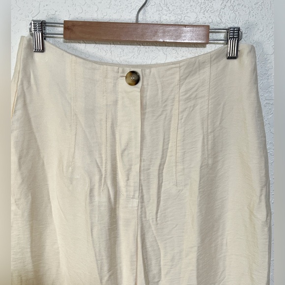 Topshop Ecru Stitch Wide Leg Pants - 8 - Picture 2 of 11